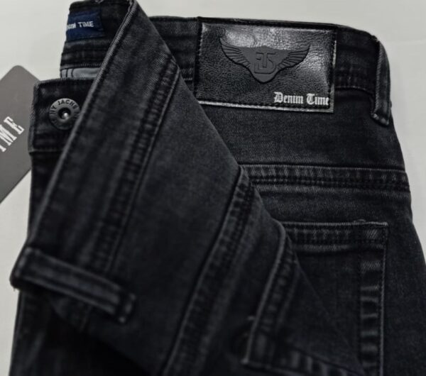 Denim Time Black Light Gray Premium Quality Pant - Image 3